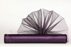 Svatební organza - fialová velmi tmavá